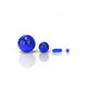 4 Pieces Blue Terp Slurper Dab Marble Set Clear View