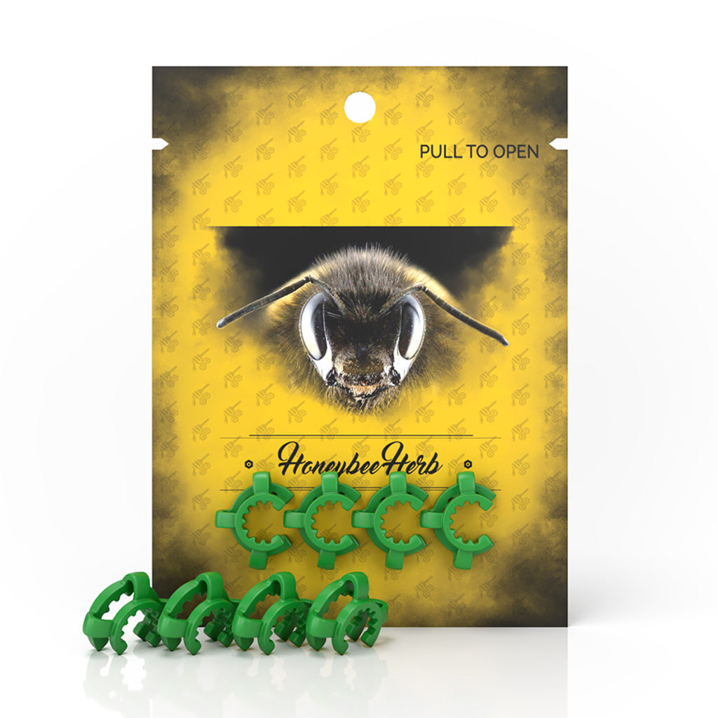 4 Pack Green Plastic Nectar Collector Keck Clip With Yellow Packaging  