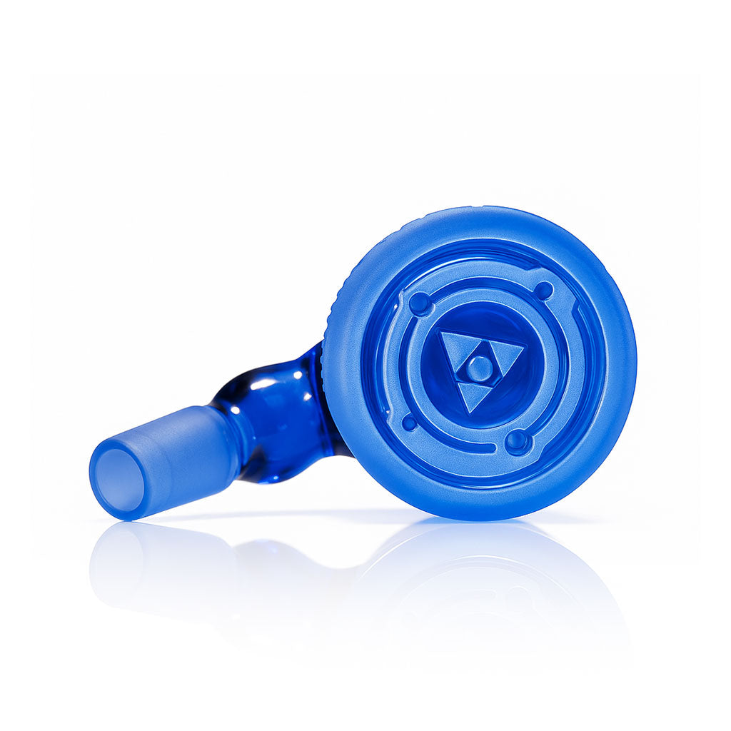 45°-Degree Blue Glass Circuitboard Wet Ash Catcher Bottom View