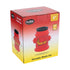 Box for the Fujima Large Fire Hydrant Ceramic Stash Jar in red, labeled 5" and holds up to 12 oz