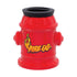 Large Fire Hydrant Ceramic Stash Jar in bright red with “Fire OG” graphic and black threaded lid