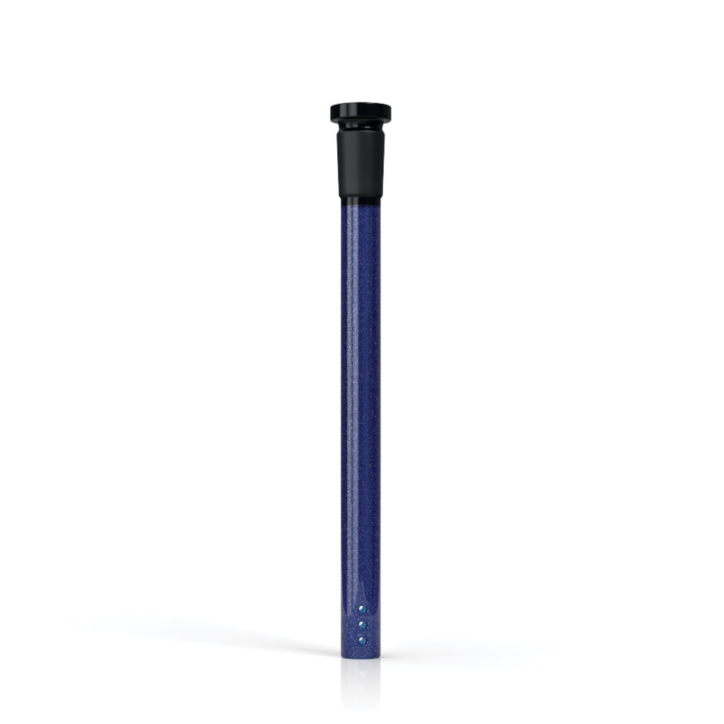 Honeybee Herb 5.5-inch Blue 18mm Ground Joint & 14mm ID Female Joint Dichro Stardust Downstem V6 Clear View