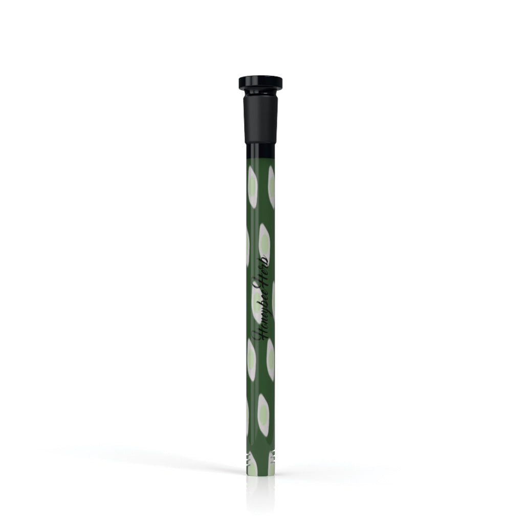 Honeybee Herb 5.5-inch Green 18mm Ground Joint & 14mm ID Female Joint Spotted Bead Downstem V10 Clear View