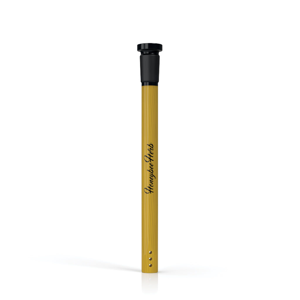 Honeybee Herb 5.5-inch Yellow 18mm Ground Joint & 14mm ID Female Joint Dichro Stardust Downstem V6 Clear View