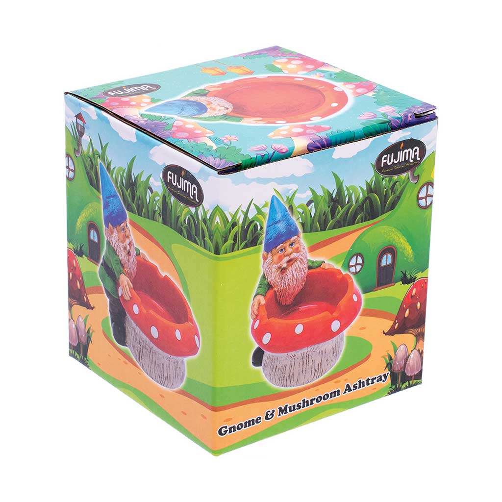 Retail box for the Fujima Gnome & Mushroom ashtray at Honeybee Herb.