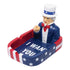 Side angle of the 5-inch Uncle Sam Ashtray showing stars, stripes, and the deep blue tray