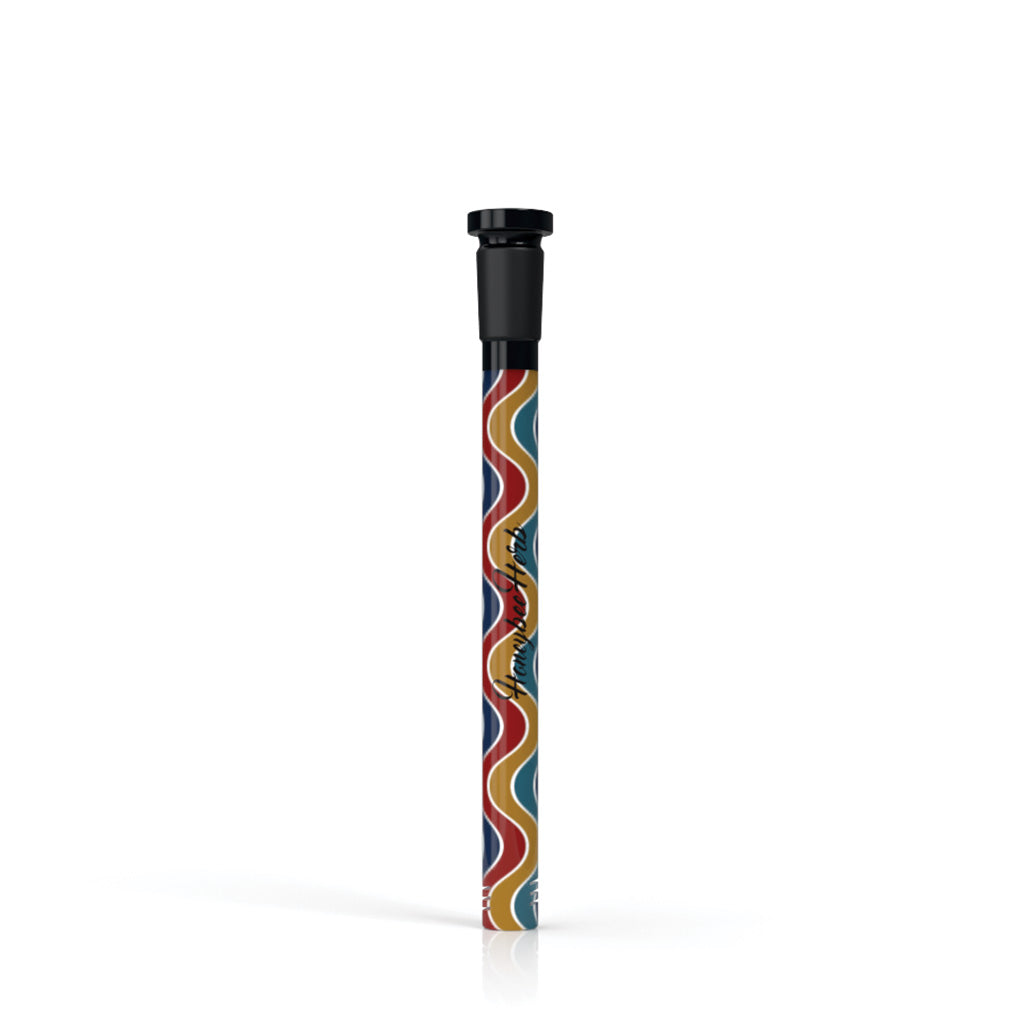 HBH 5-inch Blue Yellow Orange 18mm Ground Joint & 14mm Inside Diameter Female Joint Whirl Wig Wag Downstem V3 Clear View