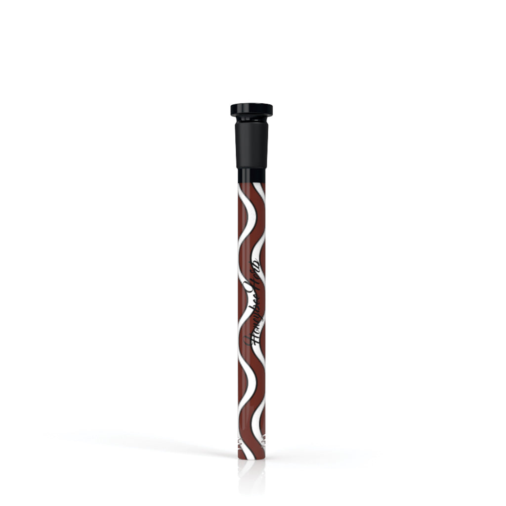 HBH 5-inch Orange-White 18mm Ground Joint & 14mm Inside Diameter Female Joint Whirl Wig Wag Downstem V3 Clear View