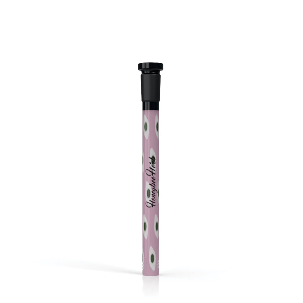 HBH 5-inch Pink 18mm Ground Joint & 14mm Inside Diameter Female Joint Spotted Bead Downstem V10 Clear View