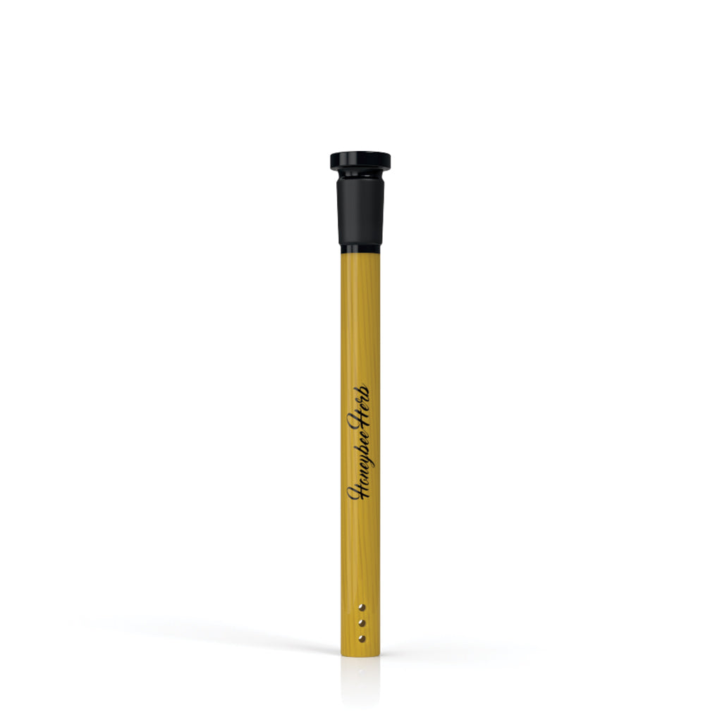 HBH 5-inch Yellow 18mm Ground Joint & 14mm Inside Diameter Female Joint Dichro Stardust Downstem V6 Clear View