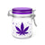 Airtight Purple Leaf Galaxy Medium Stash Jar – decorative latch-lock storage container from Honeybee Herb