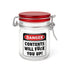 Airtight 5 Oz. Medium Stash Jar With Bold Label 'Contents Will Fuck You Up!' by Ted Miller Innovations At Honeybee Herb