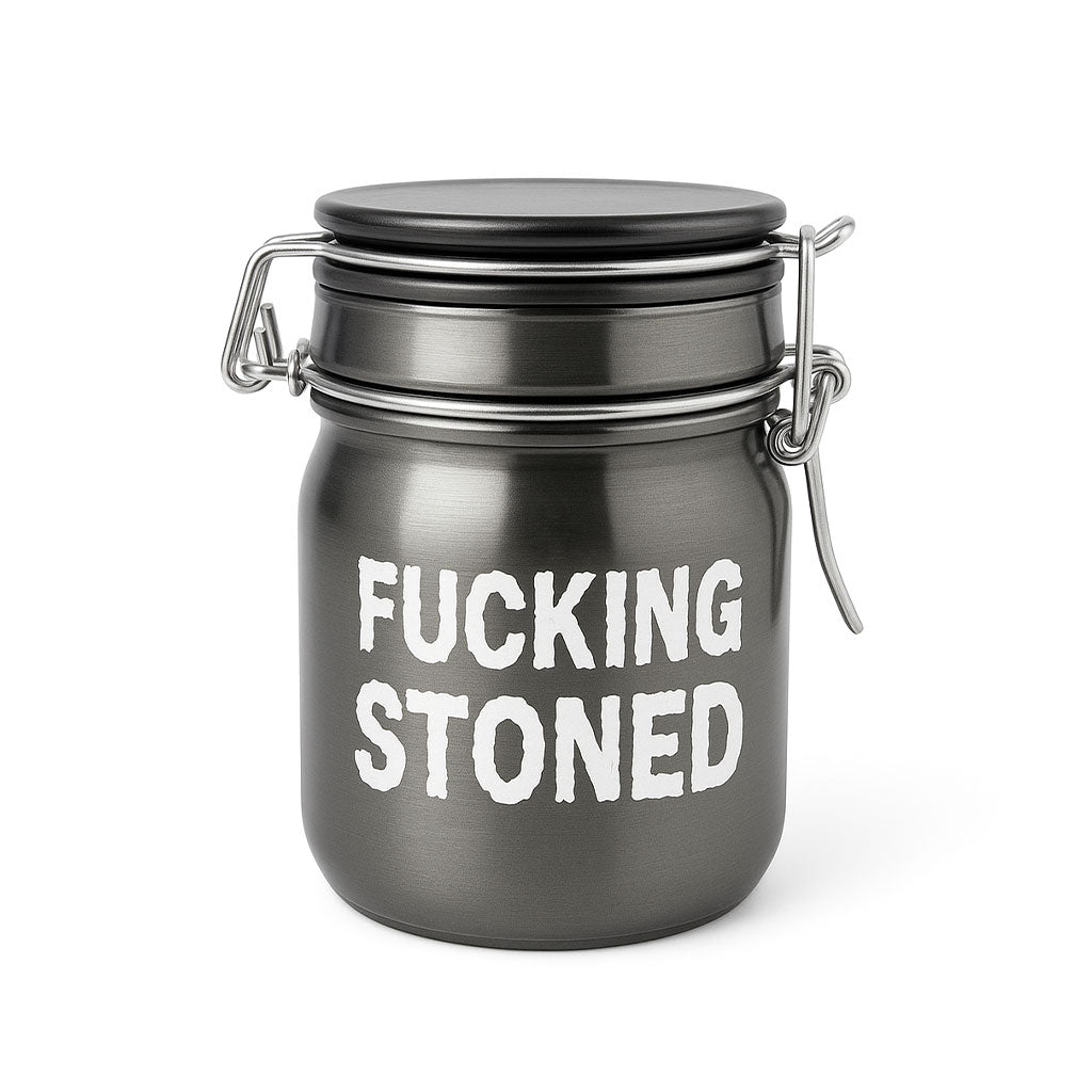 Fucking Stoned Airtight Glass Medium Stash Jar By Ted Miller Inno At Honeybee Herb