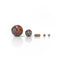 5 Piece Of Blue/Red Wig Wag Design Glass Dab Marble Sets In A Clear View  