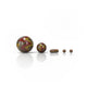 5 Piece Of Green/Red Wig Wag Design Glass Dab Marble Sets In A Clear View  