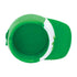 Top view of the green snapback hat ashtray showing the round bowl and front visor.
