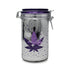 Airtight Purple Leaf Galaxy 6-Inch XL Stash Jar – Decorative Latch-Lock Storage Container From Honeybee Herb 