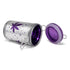 Airtight Purple Leaf Galaxy 6-Inch XL Stash Jar – Lying Open Lid View Storage Container From Honeybee Herb
