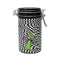  Side View Of 6-Inch Trippy Mushroom Checkboard Storage Jar By Ted Miller Innovations With Lid Open 