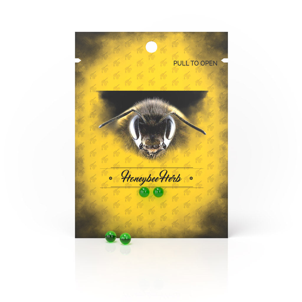 6MM Green Quartz Honey Dab Terp Pearls Yellow Packaging View
