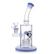 Blue Mouthpiece And Bottom Stand 8 Inch Clear Royal Glass Perk Dab Rig