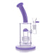 8 Inch Triple Stack Purple Glass Standing Honeycomb Perk Dab Rig