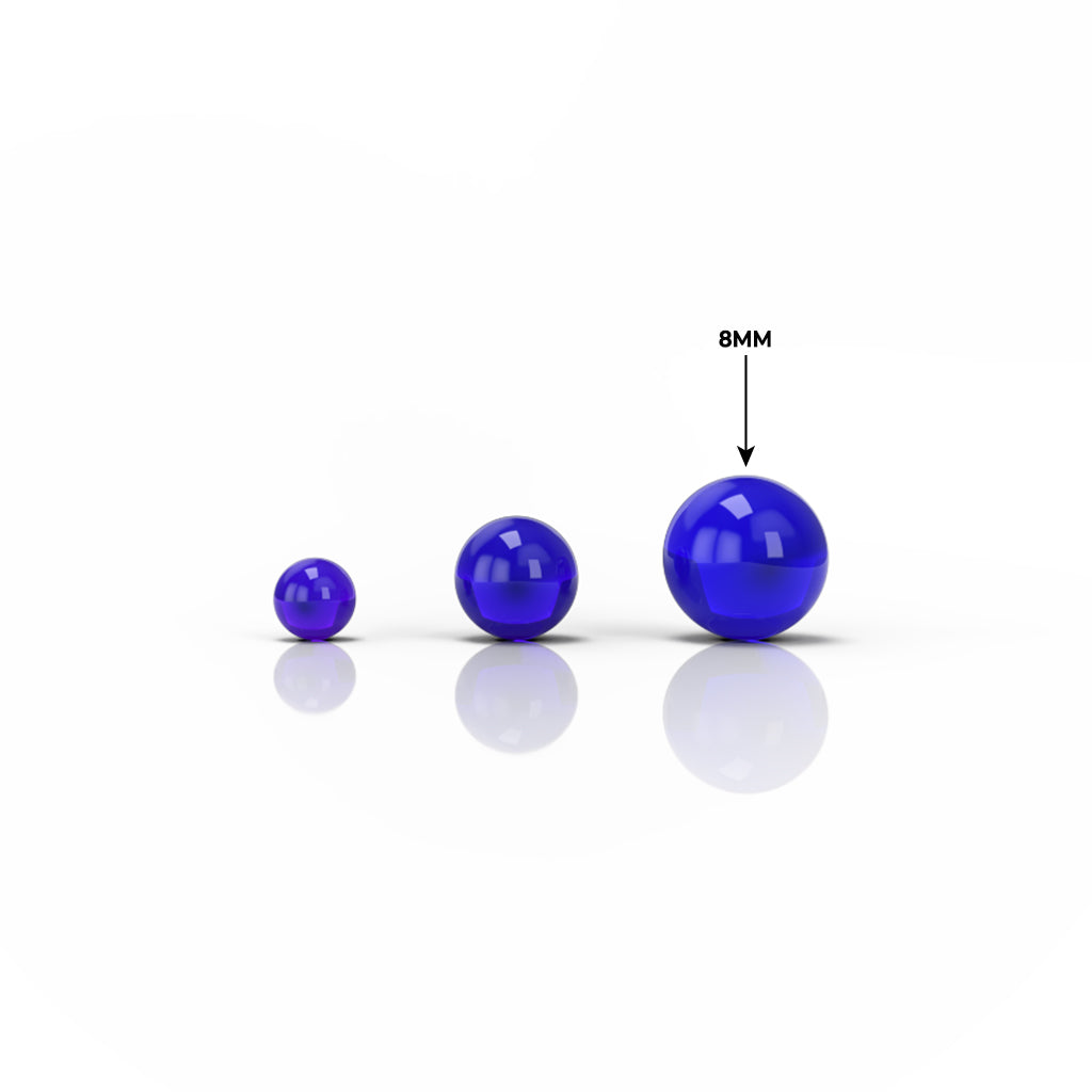 Quartz Dab Inserts 8mm Sapphire Blue Honey Terp Pearls Infographic 