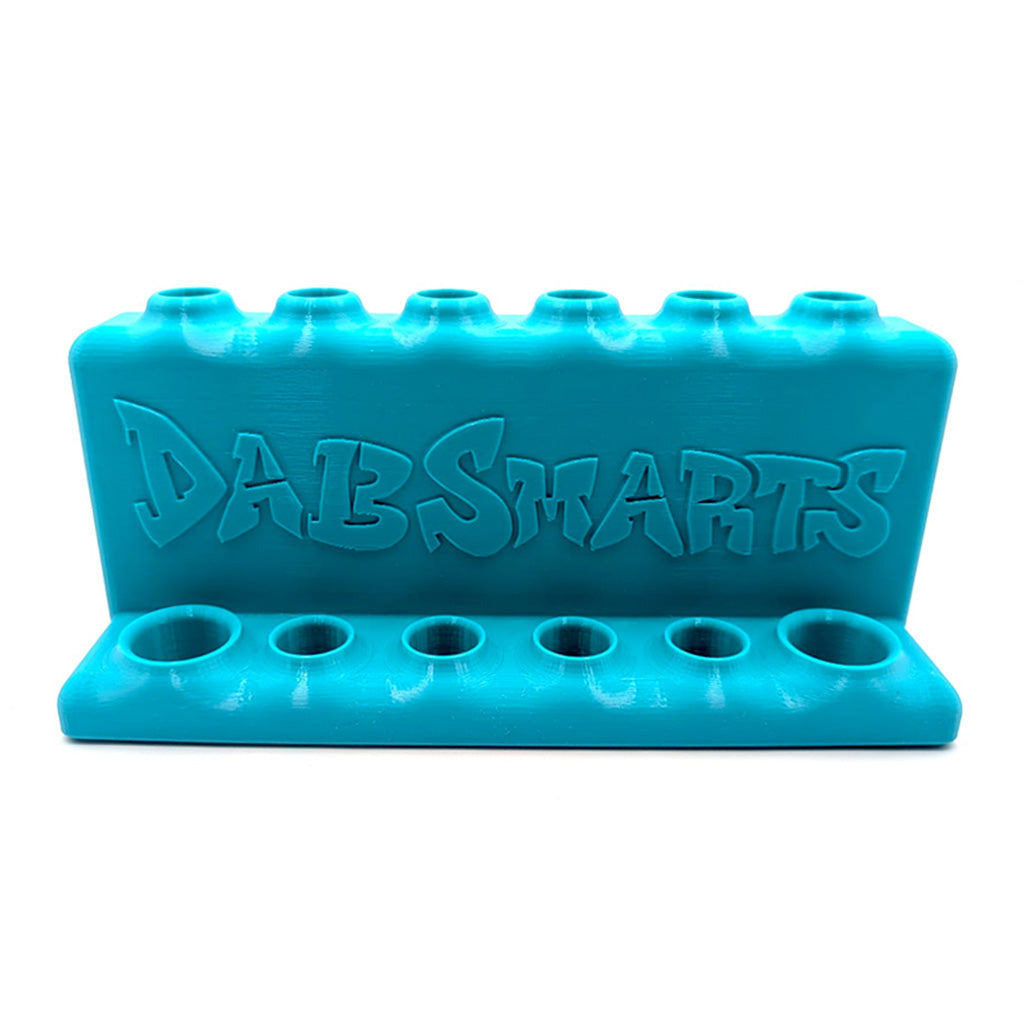Teal DabSmarts Banger Bar organizer for dab rigs and tools – available now at Honeybee Herb