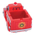 Back view of the Red 420 Light-Up Firetruck Ashtray & Stash with square tray and 420 crest. 