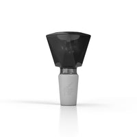 Thumbnail for Bong Glass Flower Bowl FB 4 Black Colour with 14mm Male Joint Clear Image