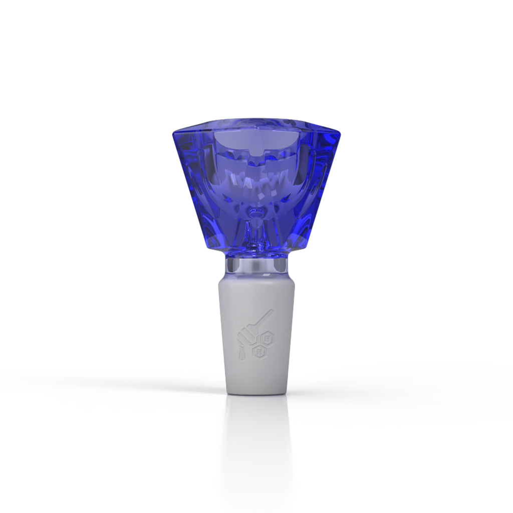 Bong Glass Flower Bowl FB 4 Blue Colour with 14mm Male Joint Clear Image