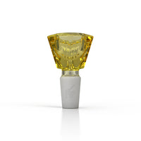 Thumbnail for Bong Glass Flower Bowl FB 4 Yellow Colour with 14mm Male Joint Clear Image