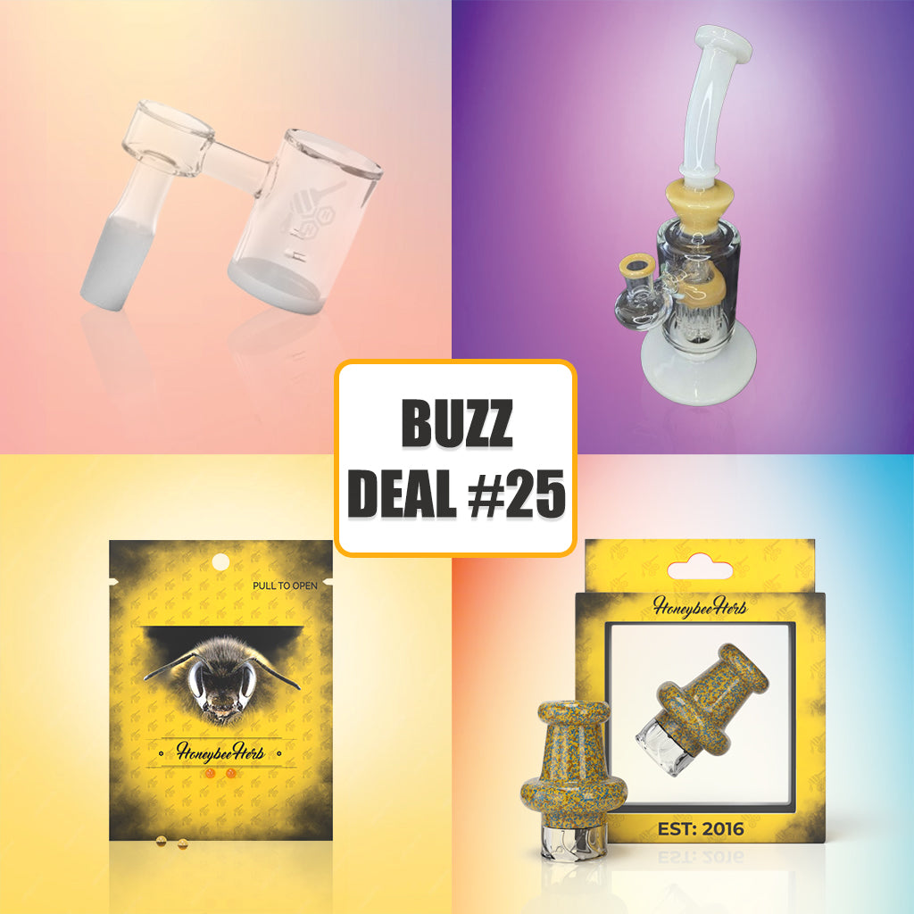 Buzz Deal: 7in Dab Rig Combo – Honeybee Herb