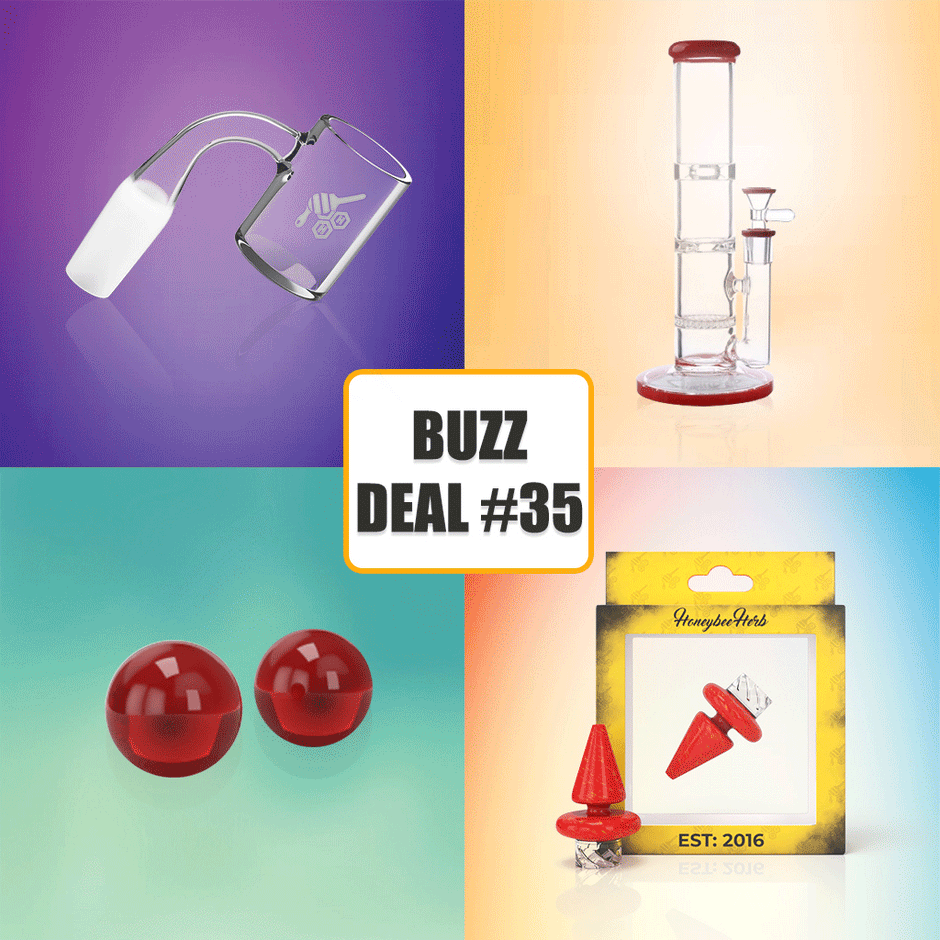 Best Buzz Deal For Dabbers Water Pipe Combo Honeybee Herb