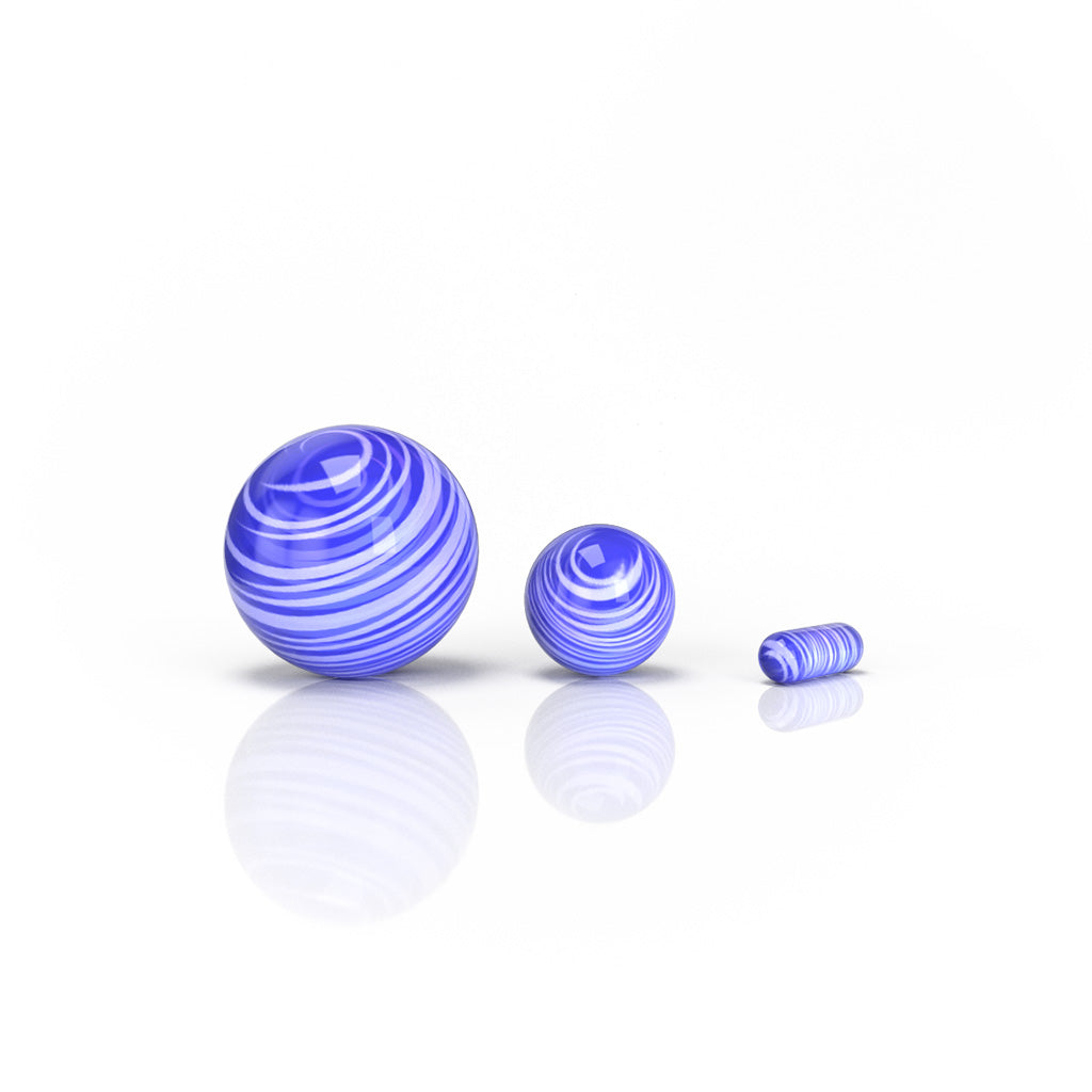 Dab Marble Sets Blue Quartz & Dab Inserts Clear View