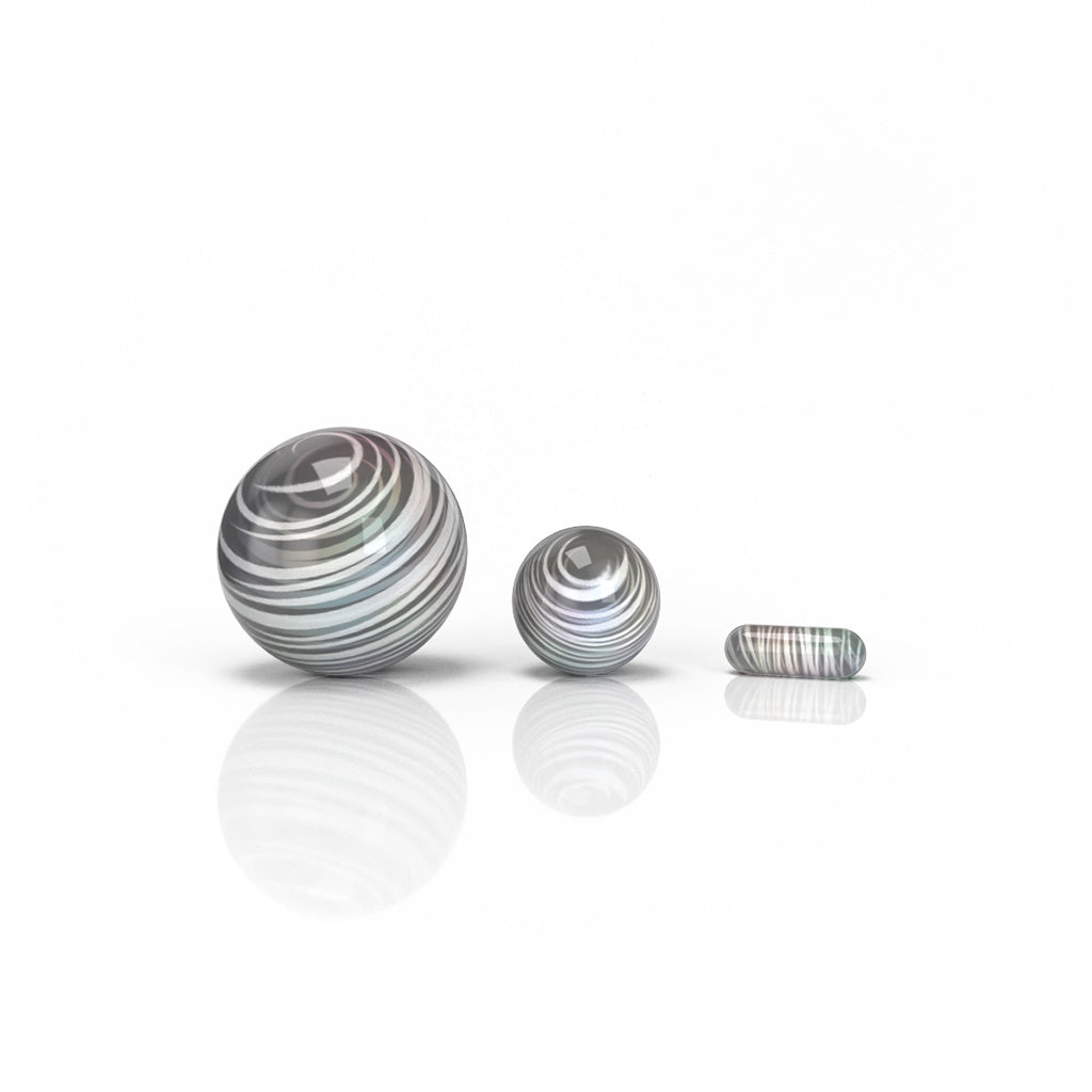 Dab Marble Sets Gray Quartz & Dab Inserts Clear View