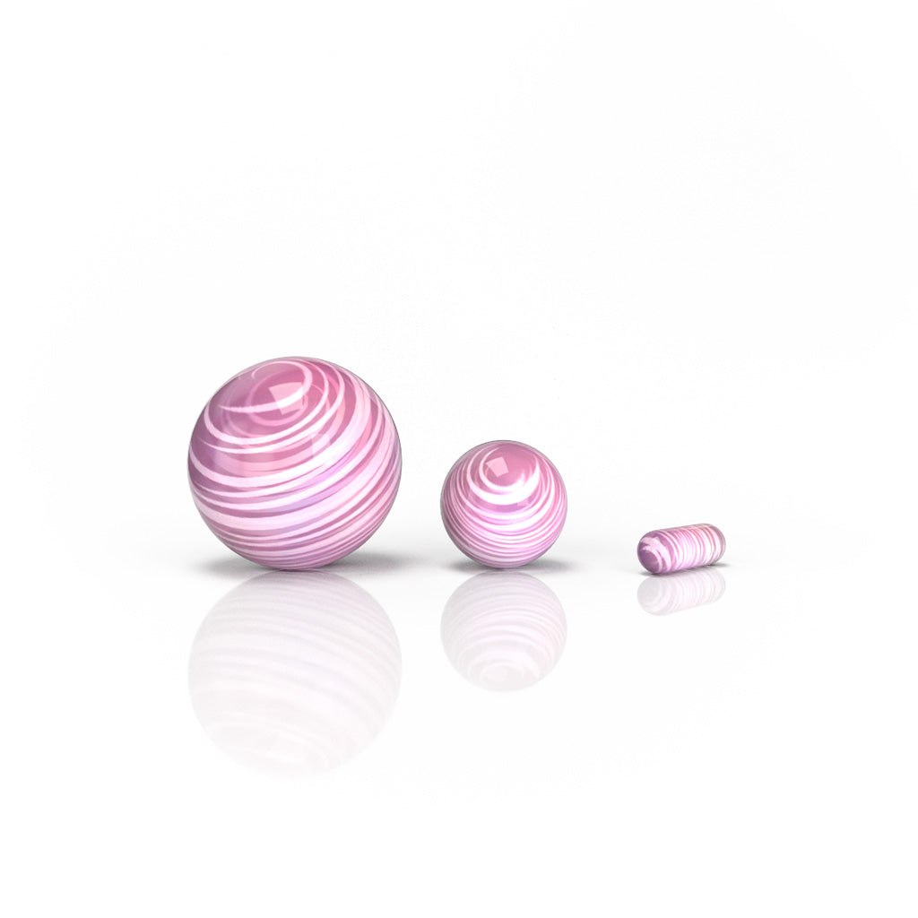 Dab Marble Sets Pink Quartz & Dab Inserts Clear View