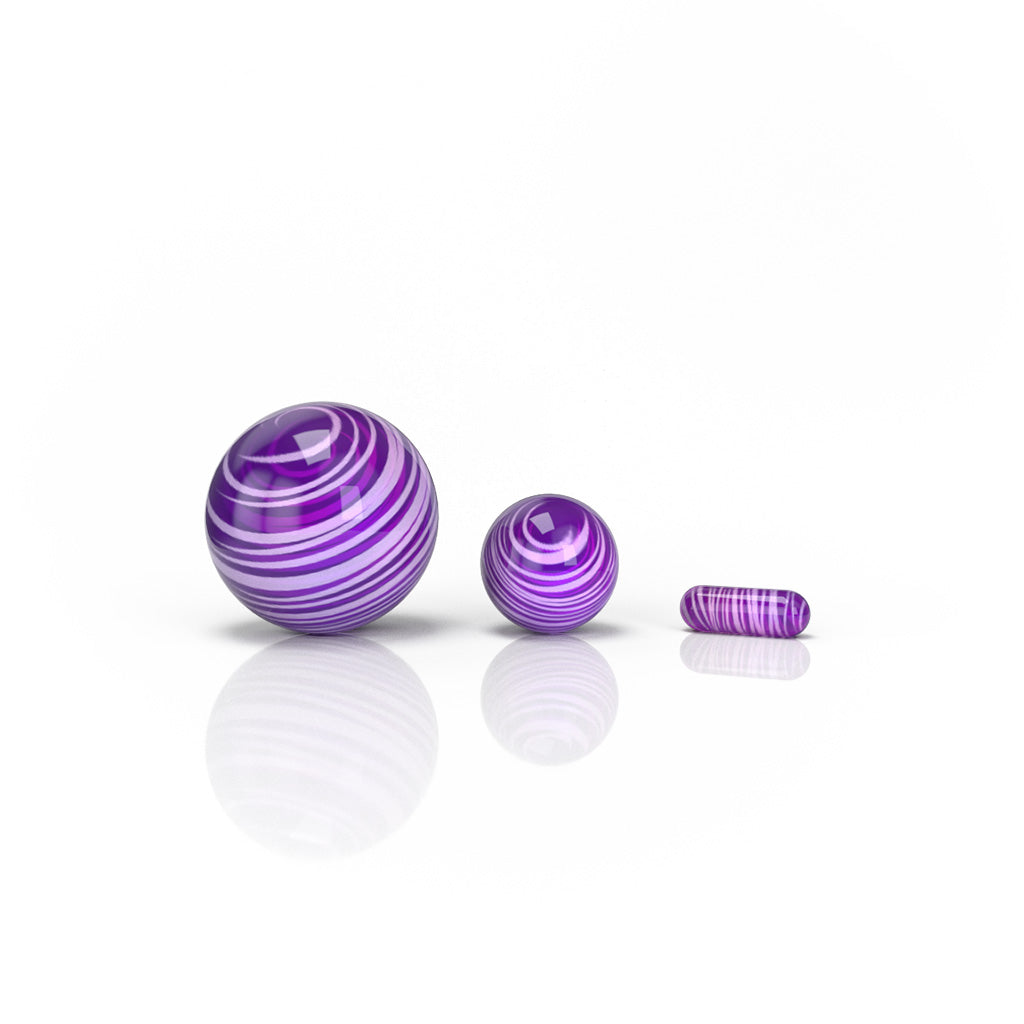 Dab Marble Sets Purple Quartz & Dab Inserts Clear View