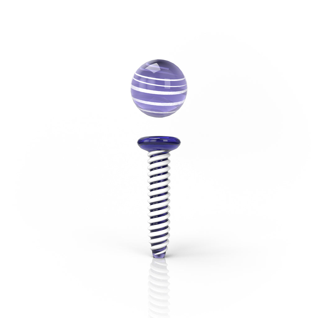 Dab Screw Sets Dab Inserts Blue Colour Clear Straight View