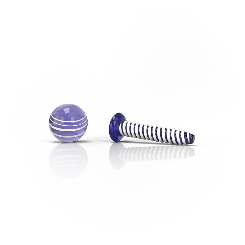Dab Screw Sets Dab Inserts Blue Colour Clear View