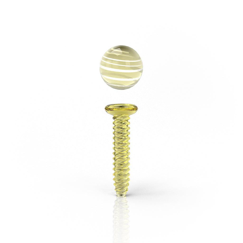 Dab Screw Sets Dab Inserts Gold Colour Clear Straight View