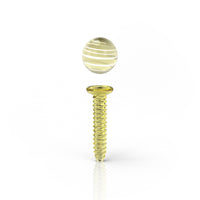 Thumbnail for Dab Screw Sets Dab Inserts Gold Colour Clear Straight View