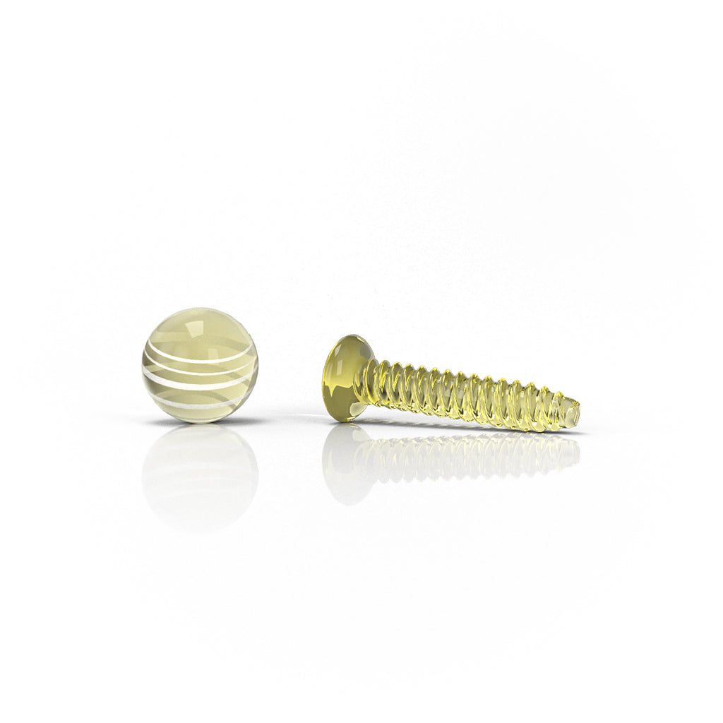 Dab Screw Sets Dab Inserts Gold Colour Clear View