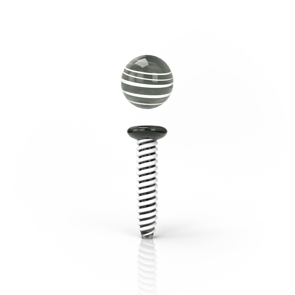 Dab Screw Sets Dab Inserts Green Colour Clear Straight View