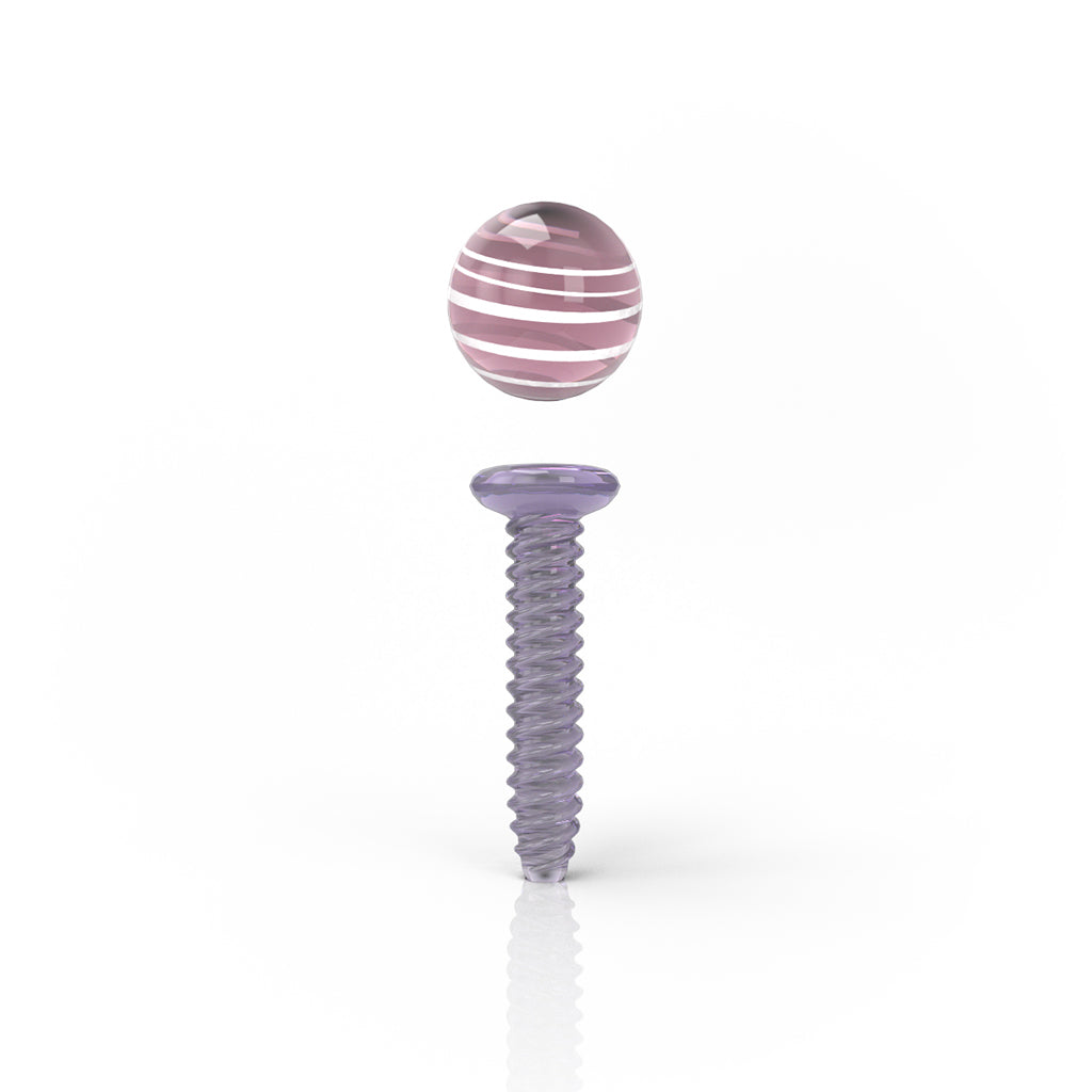 Dab Screw Sets Dab Inserts Lilac Colour Clear Straight View