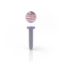Thumbnail for Dab Screw Sets Dab Inserts Lilac Colour Clear Straight View