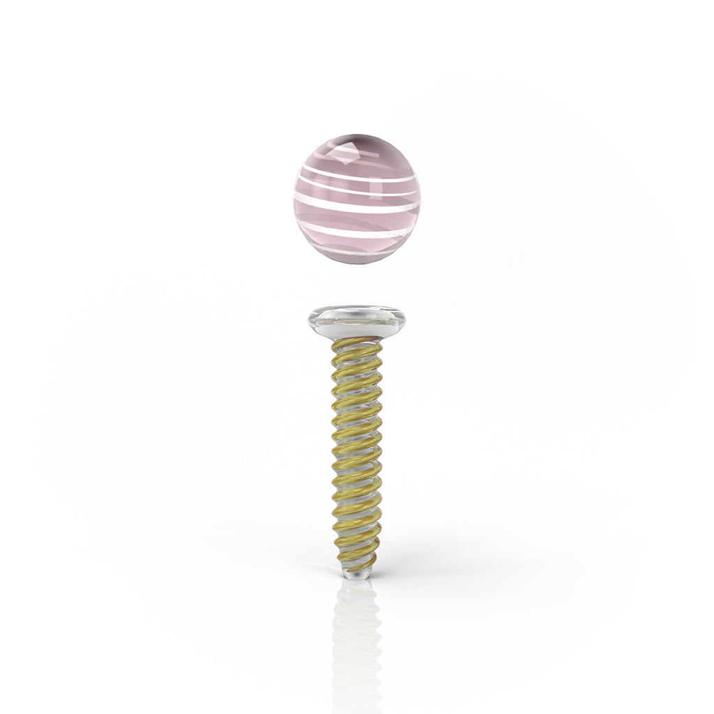 Dab Screw Sets Dab Inserts Yellow Colour Clear Straight View