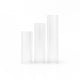 20mm 25mm 30mm Sizes 3PK Hollow Clear Quartz Dab Pillars Straight View | Slurper Style Banger Inserts