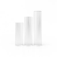 Thumbnail for 20mm 25mm 30mm Sizes 3PK Solid Clear Quartz Pillars Straight View | Slurper Style Banger Inserts