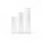 20mm 25mm 30mm Sizes 3PK Solid Clear Quartz Pillars Straight View | Slurper Style Banger Inserts